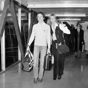 Barry Sheene at London Heathrow Print 1977 Barry Sheene at London Heathrow Print 1977