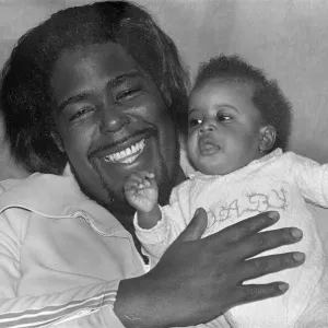 Barry White and Daughter at London Concerts Print 1977