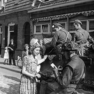 The Battle of Arnhem. British troops liberate the Dutch town of Eindhoven