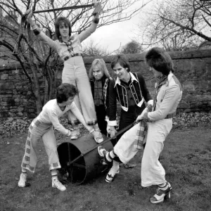 Bay City Rollers pop group in Edinburgh. February 1975 Bay City Rollers pop group in Edinburgh. February 1975