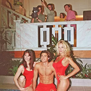 Baywatch stars in a photocall, in London, for the TV series now appearing