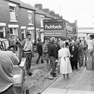 The BBC in Elswick Street, Dingle filming the hit comedy "Bread"11th July 1987