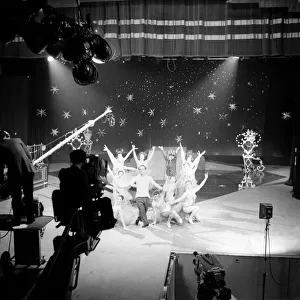 BBC filming a variety show at the Wood Green Empire. January 1957 A307-008
