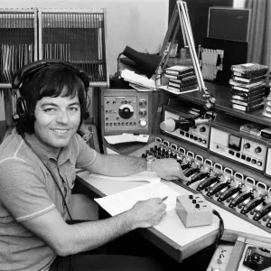 BBC Radio Disc Jockey Tony Blackburn pictured in the studio. 21st June 1973 BBC Radio Disc Jockey Tony Blackburn pictured in the studio. 21st June 1973