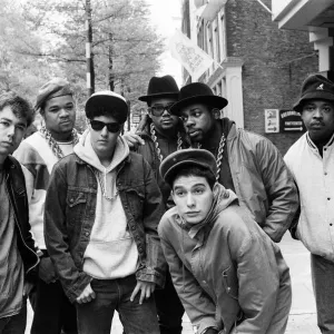 The Beastie Boys in Amsterdam with members of Run-DMC. 22nd May 1987