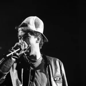 The Beastie Boys performing at Brixton Academy, London. Pictured, Adam Yauch (MCA) The Beastie Boys performing at Brixton Academy, London. Pictured, Adam Yauch (MCA)