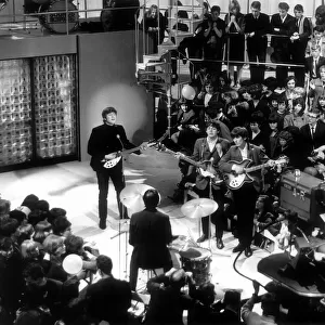The Beatles appearing on the television Show Around the Beatles 6 May 1964