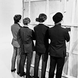 The Beatles backstage at The Daily Mirror Golden Ball. 19th February 1965