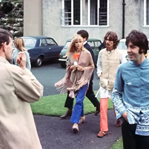 The Beatles at Bangor University on 26 August 1967 attending the Maharishis course
