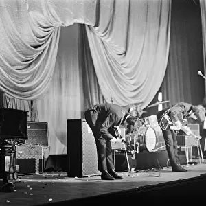 The Beatles take a bow on stage in Carlisle at the end of their concert