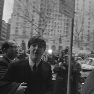 The Beatles in Central Park, New York February 1964 Paul McCartney arrives at a