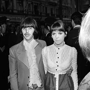 Beatles drummer Ringo Starr with Wife Maureen attending the Yellow submarine film