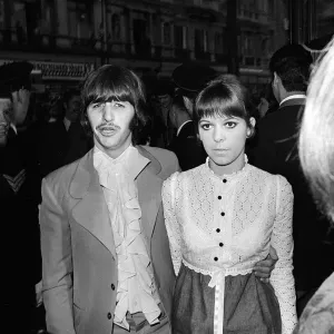 Beatles drummer Ringo Starr with Wife Maureen attending the Yellow submarine film Beatles drummer Ringo Starr with Wife Maureen attending the Yellow submarine film