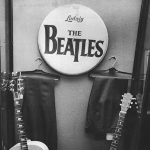 Beatles drumskin among memorabilia items for sale in London auction house, 27 August 1984
