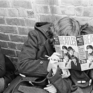 Beatles fans queue for tickets in Newcastle Upon Tyne. 21st November 1963