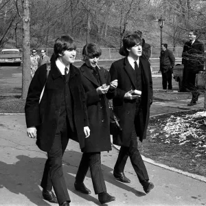 The Beatles February 1964 John Lennon, Ringo Starr and Paul McCartney