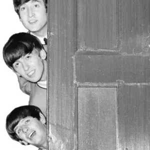 Beatles files 1963 The Beatles pose backstage at The Palladium theatre behind a