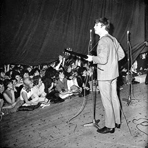 Beatles files 1963 John Lennon looks worried as crowds gets out of hand before