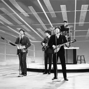 The Beatles Rehearse for Ed Sullivan Show Print 1964