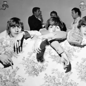 Beatles Files 1964 Print: Blackpool Hotel Sofa Scene