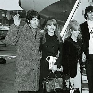 Beatles files 1968 Paul McCartney with Jane Asher & Ringo Starr with Maureen en