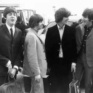The Beatles Depart London Heathrow Print, August 13th 1965 The Beatles Depart London Heathrow Print, August 13th 1965
