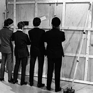 Beatles left to right: George Harrison, Ringo Starr, Paul McCartney