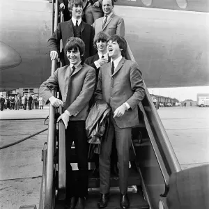 The Beatles in Liverpool for the Premier of a Hard Days Night