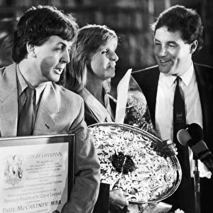 Former Beatles member Paul McCartney awarded the title of Honorary Freedom of the City of