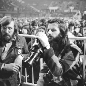 Beatles member Ringo Starr with his camera at a T-Rex concert at Empire Pool in Wembley