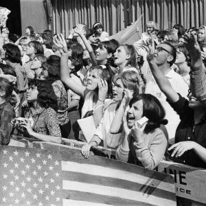 The Beatles in New York City, on their North American Tour ahead of their concert to be