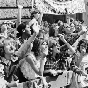The Beatles in New York City, on their North American Tour ahead of their concert to be