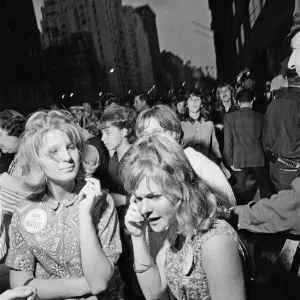 The Beatles in New York City, on their North American Tour ahead of their concert to be