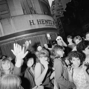 The Beatles in New York City, on their North American Tour a head of their concert to be