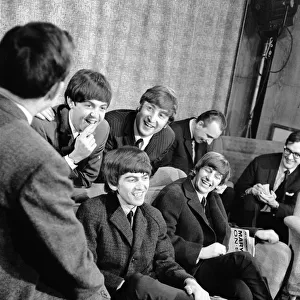 The Beatles news press conference after returning from successful Winter 1964 US Tour