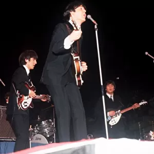 The Beatles at the NME Poll Winners All Star concert at the Empire Pool Wembley on 26