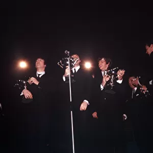 The Beatles at the NME Pop Festival April 1964 John Lennon, Paul McCartney