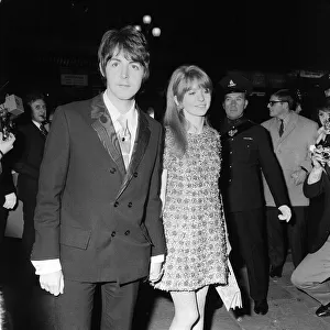 The Beatles October 1967 Paul McCartney attending a film premiere in London with