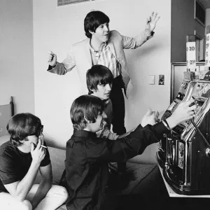 The Beatles with One-Armed Bandit, Sahara Hotel Print The Beatles with One-Armed Bandit, Sahara Hotel Print