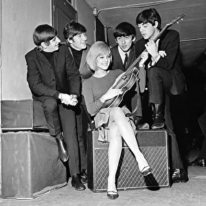 The Beatles in Paris with French singer Sylvie Vartan January 1964