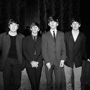 The Beatles in Plymouth ahead of one of their concerts. Left to right: John Lennon