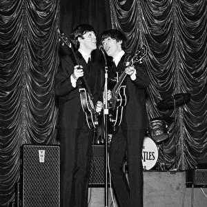 The Beatles Pop Group in Plymouth 13th November 1963. Paul McCartney