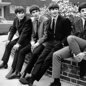 The Beatles Sitting on a Wall Print, 9th September 1963