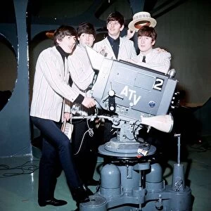 The Beatles Rehearse for ATV Show with Morecambe and Wise 2 December 1963 Beatles group
