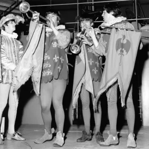 Beatles rehearse for Around the Beatles television spectacular Left to right