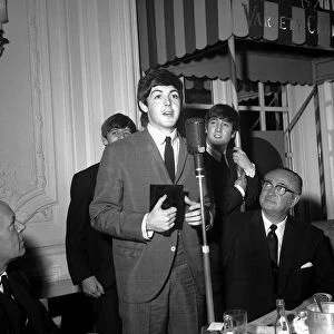 The Beatles September 1963 Paul McCartney of The Beatles making a speach at