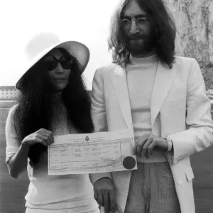 John Lennon and Yoko Ono's Gibraltar Wedding Print