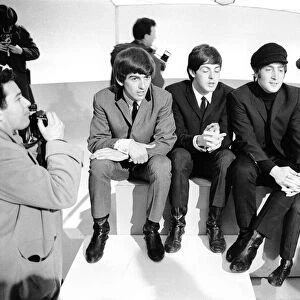 The Beatles at Teddington TV Studios. Recording music and comedy sequences for ABC-TV