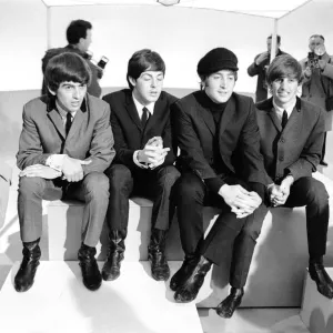 The Beatles at Teddington TV Studios. Recording music and comedy sequences for ABC-TV The Beatles at Teddington TV Studios. Recording music and comedy sequences for ABC-TV