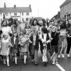 Bedlington Miners Picnic - Youngster dance in the main street of Bedlington